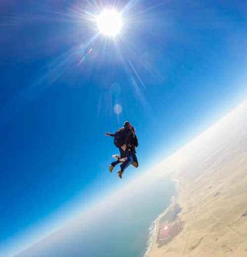 Show full-screen, skydiving